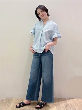「OPAQUE.CLIP（オペークドットクリップ）のアイテム（サンダル）」を使った、RINさん（レディース・170cm）の春コーディネート