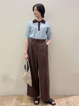 「OPAQUE.CLIP（オペークドットクリップ）のアイテム（サンダル）」を使った、RINさん（レディース・170cm）の春コーディネート