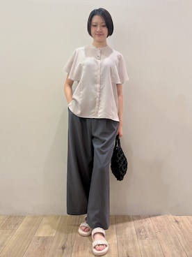 「OPAQUE.CLIP（オペークドットクリップ）のアイテム（サンダル）」を使った、RINさん（レディース・170cm）の夏コーディネート