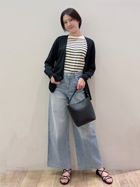 「OPAQUE.CLIP（オペークドットクリップ）のアイテム（サンダル）」を使った、RINさん（レディース・170cm）の春コーディネート