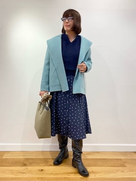 「アイテム（手袋）」を使った、Sawaさん（レディース・166cm）の冬コーディネート