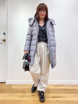 「アイテム（手袋）」を使った、Sawaさん（レディース・166cm）の秋コーディネート