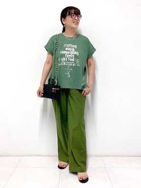 「DRESSTERIOR（ドレステリア）のアイテム（Tシャツ/カットソー）」を使った、Sawaさん（レディース・166cm）の夏コーディネート