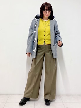 「アイテム（ダッフルコート）」を使った、Sawaさん（レディース・166cm）の冬コーディネート