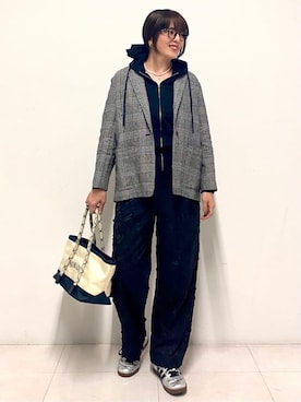 「NOMADIS（ノマディス）のアイテム」を使った、Sawaさん（レディース・166cm）の冬コーディネート