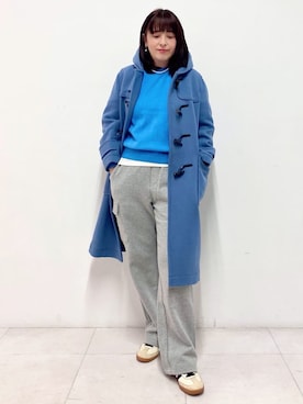 「アイテム（ダッフルコート）」を使った、Sawaさん（レディース・166cm）の冬コーディネート
