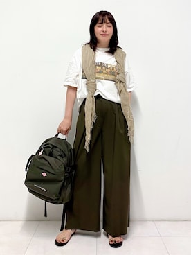 「madras（マドラス）のアイテム」を使った、Sawaさん（レディース・166cm）の春コーディネート