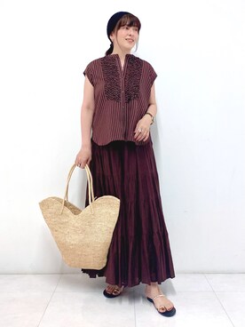 「MADE IN MADA（メイドインマダ）のアイテム」を使った、Sawaさん（レディース・166cm）の夏コーディネート
