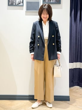 「grove（グローブ）のアイテム（パンツ）」を使った、Lilyさん（レディース・165cm）の春コーディネート