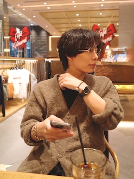 「CHROME HEARTS（クロムハーツ）のアイテム」を使った、Kazuhiroさん（メンズ・173cm）の冬コーディネート