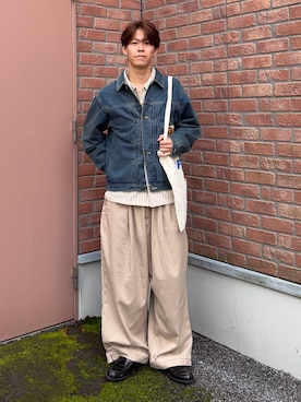 「CPCM（シーピーシーエム）のアイテム（バッグ）」を使った、swokpalさん（メンズ・172cm）の秋コーディネート