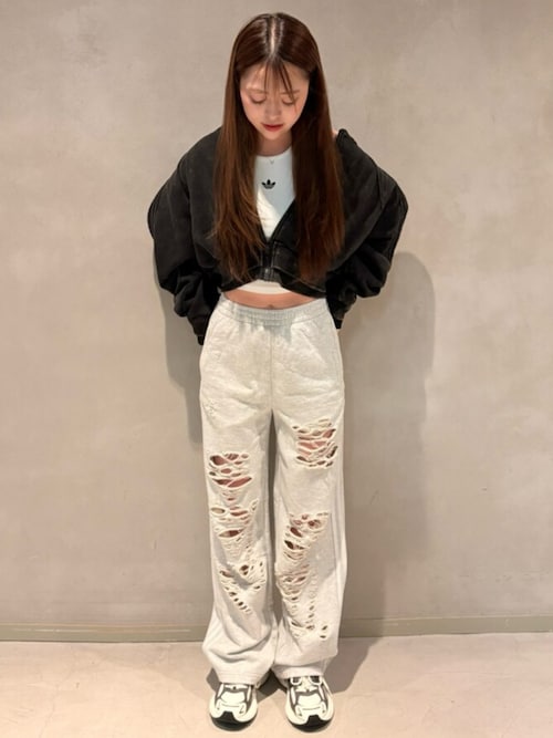 adidas（アディダス） ジャージ SST ダブルレイヤード クロップド丈
