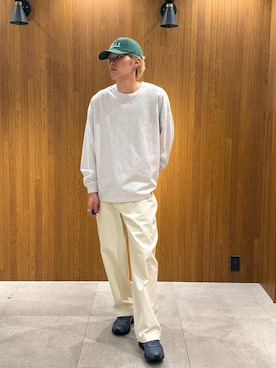 「URBAN RESEARCH（アーバンリサーチ）のアイテム（キャップ）」を使った、髙鍋サワさん（メンズ・178cm）の秋コーディネート
