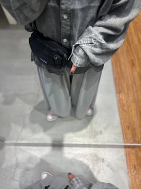 「LEPSIM（レプシィム）のカットイージーワイドパンツ　499173（その他パンツ、グレー系）」を使った、aya.さん（148cm）の夏コーディネート