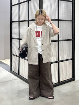 カラミ織り5分袖ジャケット 657167【KKfashion紹介アイテム】を使った