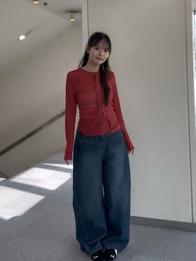 「KBF（ケイビーエフ）のアイテム（シューズ）」を使った、yukaさん（レディース・162cm）の春コーディネート