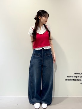 「KBF（ケイビーエフ）のアイテム（パンツ）」を使った、yukaさん（レディース・162cm）の夏コーディネート