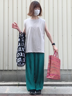 「レプシィム(LEPSIM)」｜「アイテム（腕時計）」を使った、こずえ さん（レディース・156cm）の夏コーディネート