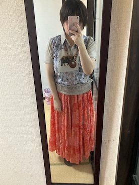 「no brand（ノーブランド）のアイテム（トップス）」を使った、りりあさん（レディース・162cm）の春コーディネート