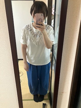 「no brand（ノーブランド）のアイテム（トップス）」を使った、りりあさん（レディース・162cm）の春コーディネート