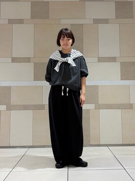 「FORK&SPOON（フォークアンドスプーン）のアイテム（Tシャツ/カットソー）」を使った、sakuraさん（レディース・159cm）の秋コーディネート