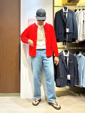 「RED CARD TOKYO（レッドカード）のアイテム」を使った、みぞさん（メンズ・188cm）の秋コーディネート