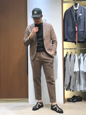 セットアップコーデ」のメンズ人気ファッションコーディネート（身長