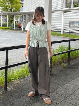 「Ungrid（アングリッド）のアイテム（シューズ）」を使った、須藤真由さん（レディース・156cm）の春コーディネート