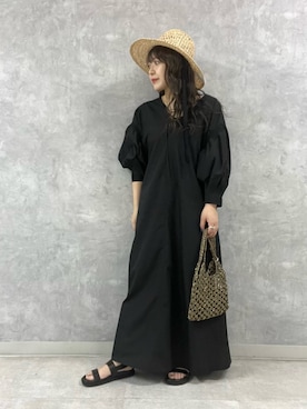 「Rougevif」｜「アイテム（ワンピース/ドレス）」を使った、Rihoさん（レディース・158cm）の夏コーディネート