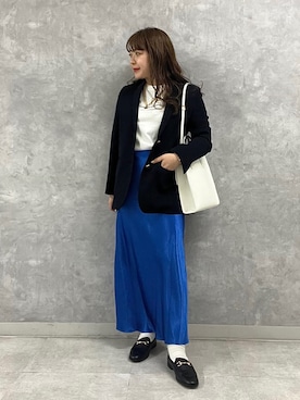 「Rouge vif（ルージュヴィフ）のアイテム（ジャケット/アウター）」を使った、Rihoさん（レディース・158cm）の春コーディネート
