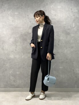 「Rouge vif（ルージュヴィフ）のアイテム（ジャケット/アウター）」を使った、Rihoさん（レディース・158cm）の秋コーディネート
