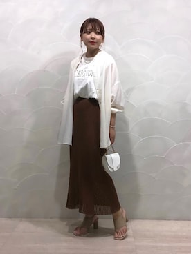 「Rouge vif（ルージュヴィフ）のアイテム（アクセサリー）」を使った、Rihoさん（レディース・158cm）の夏コーディネート
