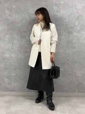「Rouge vif（ルージュヴィフ）のアイテム（アクセサリー）」を使った、Rihoさん（レディース・158cm）の冬コーディネート