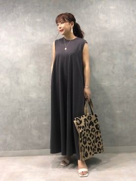 「Rougevif」｜「アイテム（ワンピース/ドレス）」を使った、Rihoさん（レディース・158cm）の夏コーディネート