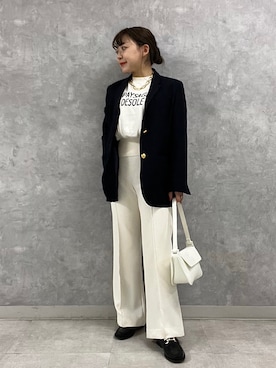 「Rouge vif（ルージュヴィフ）のアイテム（アクセサリー）」を使った、Rihoさん（レディース・158cm）の春コーディネート
