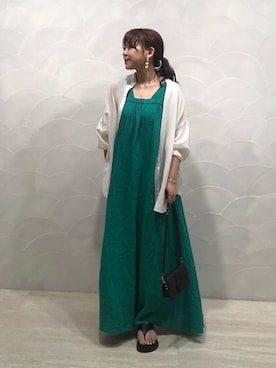 「Rougevif」｜「アイテム（ワンピース/ドレス）」を使った、Rihoさん（レディース・158cm）の夏コーディネート