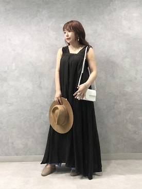 「Rougevif」｜「アイテム（ワンピース/ドレス）」を使った、Rihoさん（レディース・158cm）の夏コーディネート
