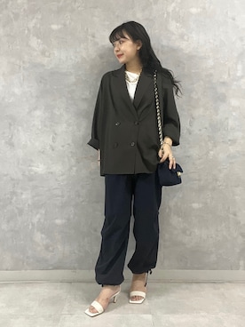 「Rouge vif（ルージュヴィフ）のアイテム（アクセサリー）」を使った、Rihoさん（レディース・158cm）の夏コーディネート