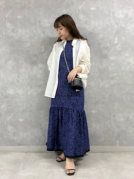 「Rougevif」｜「アイテム（ワンピース/ドレス）」を使った、Rihoさん（レディース・158cm）の春コーディネート