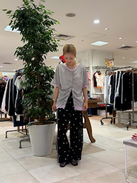 「CIAOPANIC TYPY（チャオパニックティピー）のアイテム（カーディガン/ボレロ）」を使った、さくらさん（レディース・154cm）の夏コーディネート