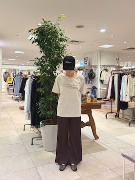 「CIAOPANIC TYPY（チャオパニックティピー）のアイテム（帽子）」を使った、sakura154typさん（レディース・154cm）の夏コーディネート
