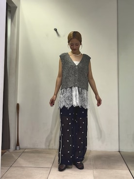 「CIAOPANIC TYPY（チャオパニックティピー）のアイテム（アクセサリー）」を使った、さくらさん（レディース・154cm）の夏コーディネート