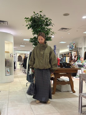 「CIAOPANIC TYPY（チャオパニックティピー）のアイテム（ブルゾン）」を使った、さくらさん（レディース・154cm）の秋コーディネート