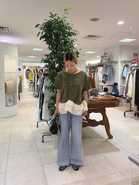 「CIAOPANIC TYPY（チャオパニックティピー）のアイテム（バッグ）」を使った、sakura154typさん（レディース・154cm）の夏コーディネート