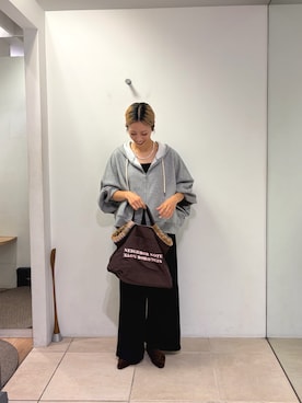 「パーカー グレー」｜さくらさん（レディース・154cm）の秋コーディネート