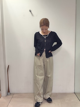 「CIAOPANIC TYPY（チャオパニックティピー）の【販売枚数13万枚突破!!】＜抗菌防臭＞2WAY配色タンクトップ（タンクトップ、ピンク系）」を使った、sakura154typさん（レディース・154cm）の夏コーディネート