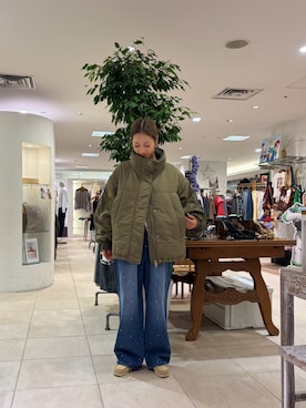 「CIAOPANIC TYPY（チャオパニックティピー）のアイテム（ジャケット/アウター）」を使った、さくらさん（レディース・154cm）の秋コーディネート