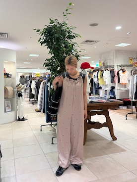 「アイテム（サロペット/オーバーオール）」を使った、さくらさん（レディース・154cm）の夏コーディネート