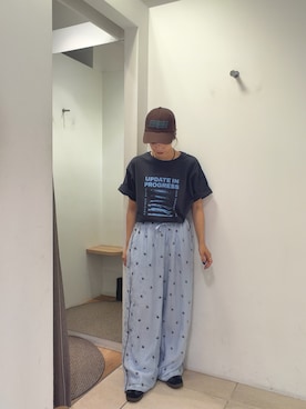 「CIAOPANIC TYPY（チャオパニックティピー）のアイテム（キャップ）」を使った、sakura154typさん（レディース・154cm）の夏コーディネート