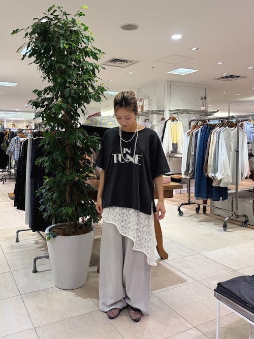 willow】アシメレースヘムラインキャミチュニック（タンクトップ